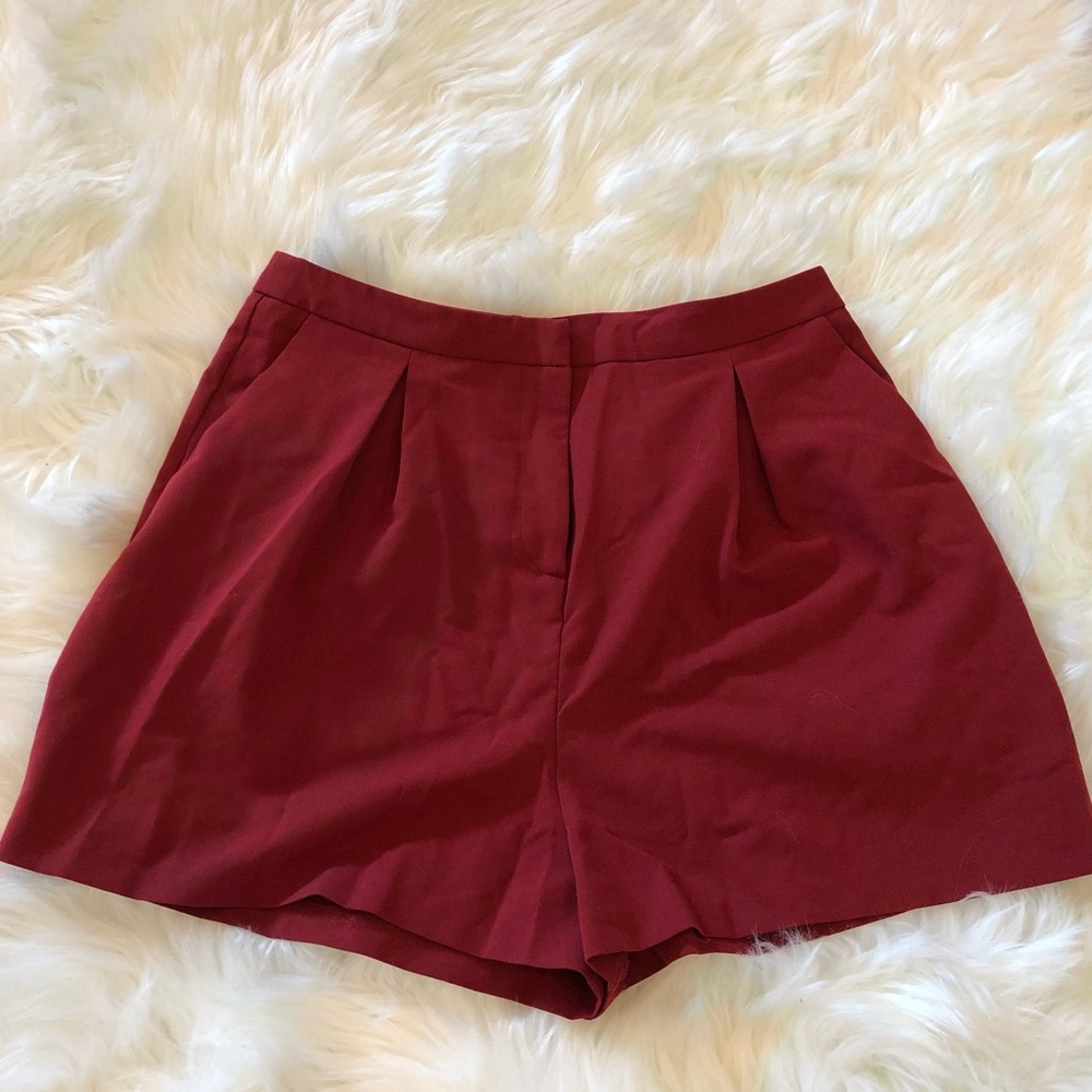 Red High Waisted Shorts